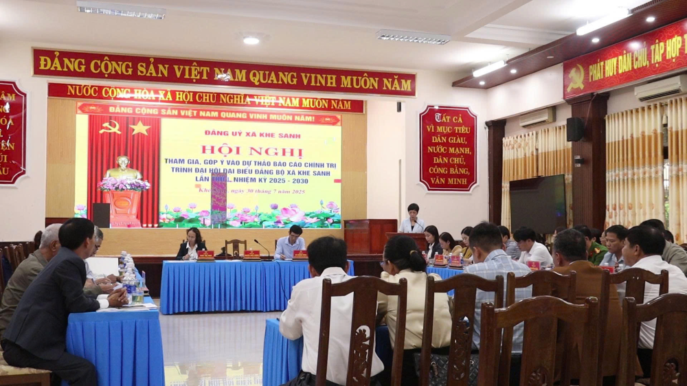 Hội nghị lấy ý kiến góp ý vào Dự thảo Báo cáo chính trị trình Đại hội đại biểu Đảng bộ xã lần thứ I, nhiệm kỳ 2025 - 2030